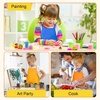 image:imageCaydo 12 Pieces 12 Colors Childrens Artists Fabric Aprons for Kitchen Classroom Community Event Crafts and Art Painting Activity
