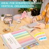 image:imageCaydo 12 Pieces Scrapbook Paper Storage with Sticky Index Tabs for Holding 12 x 12 Inch Scrapbooking Cardstock Vinyl Paper Photos and File12
