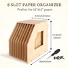 image:imageCaydo 12x12 Paper Storage Organizer Slope Design Scrapbooking Storage Shelf For Holding 12 x 12 Inch Scrapbooking 8 Slot Stable Scrapbook Paper Rack For Portfolio Heat Transfer