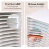 image:imageCaydo 15 Slot Paper Organizer Storage Wood Adjustable Shelves Paper Storage Shelf with Extraction Slot for 12x12Inch Scrapbooks Heat Transfer Papers Files Vinyl for Office Home White12 Slot 85 x 11