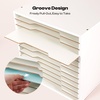 image:imageCaydo 15 Slot Paper Organizer Storage Wood Adjustable Shelves Paper Storage Shelf with Extraction Slot for 12x12Inch Scrapbooks Heat Transfer Papers Files Vinyl for Office Home White12 Slot 12 x 12