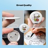 image:imageCaydo 200 PCS Button Maker Supplies 125 Inch32mm Badge Maker Supplies Pin Maker SuppliesMetal Blanks Metal Pin Back Clear Film amp Blank Paper for Button Machine for DIY Crafts225 Inch58mm