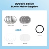 image:imageCaydo 200 PCS Button Maker Supplies 125 Inch32mm Badge Maker Supplies Pin Maker SuppliesMetal Blanks Metal Pin Back Clear Film amp Blank Paper for Button Machine for DIY Crafts225 Inch58mm