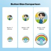 image:imageCaydo 200 PCS Button Maker Supplies 125 Inch32mm Badge Maker Supplies Pin Maker SuppliesMetal Blanks Metal Pin Back Clear Film amp Blank Paper for Button Machine for DIY Crafts125 Inch32mm