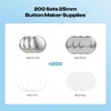 image:imageCaydo 200 PCS Button Maker Supplies 125 Inch32mm Badge Maker Supplies Pin Maker SuppliesMetal Blanks Metal Pin Back Clear Film amp Blank Paper for Button Machine for DIY Crafts1 Inch25mm