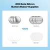 image:imageCaydo 200 PCS Button Maker Supplies 125 Inch32mm Badge Maker Supplies Pin Maker SuppliesMetal Blanks Metal Pin Back Clear Film amp Blank Paper for Button Machine for DIY Crafts125 Inch32mm