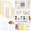 image:imageCaydo 3 Pieces Paper Making Frame Kit Papermaking Mould and Deckle with Mesh Absorbent Paper and Sponge for Adults Supplies5 x 7 Inches 75 x 98 Inches 98 x 13 InchesA5 A6  paints kit
