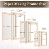 image:imageCaydo 3 Pieces Paper Making Frame Kit Papermaking Mould and Deckle with Mesh Absorbent Paper and Sponge for Adults Supplies5 x 7 Inches 75 x 98 Inches 98 x 13 InchesA4 A5 A6