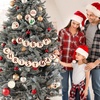 image:imageCaydo 30 Pieces 2428 Inch Christmas Ornaments Kit Natural Wood Slices Kit Christmas Bows Wood Beads Christmas Pattern Stencils Jute Twine and String for Home Hanging Christmas Ornaments
