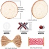 image:imageCaydo 30 Pieces 2428 Inch Christmas Ornaments Kit Natural Wood Slices Kit Christmas Bows Wood Beads Christmas Pattern Stencils Jute Twine and String for Home Hanging Christmas Ornaments