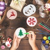 image:imageCaydo 30 Pieces 2428 Inch Christmas Ornaments Kit Natural Wood Slices Kit Christmas Bows Wood Beads Christmas Pattern Stencils Jute Twine and String for Home Hanging Christmas Ornaments
