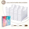 image:imageCaydo 4 Pack Scrapbook Paper Storage with Wheels Plastic Scrapbook Storage Bin for Holding 12 x 12 Papers Scrapbook Papers Vinyl Sheets Cardstocks