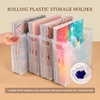 image:imageCaydo 4 Pack Scrapbook Paper Storage with Wheels Plastic Scrapbook Storage Bin for Holding 12 x 12 Papers Scrapbook Papers Vinyl Sheets Cardstocks