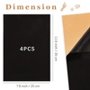 image:imageCaydo 4 Pieces Black Suede Sheets Self Adhesive Suede Sticky Sheets Backing Non Slip Sole Protector for Dance Shoes High Heeled ShoesA4 Size