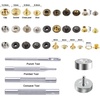 image:imageCaydo 400 Set 4 Style Snap Fasteners Kit Including Leather Rivets Eyelets Grommets Binding Screws Snap Buttons Press Studs kit with Fixing Tools for Thin Leather Jacket Jeans Wear