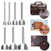 image:imageCaydo 7 Pieces Leather Craft Tools HalfRound Punch ArcShaped Leather Edge Cutter Punch for Crafting Strap Belt Wallet and Bag DIY Handwork 1040mm14 Round