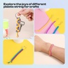 image:imageCaydo Lanyard String Kit with Storage Bag 24 Roll 4 Style Gimp String Lanyard Making Kit with 62Pcs Keychain Lanyards Accessories Plastic String for Friendship Bracelet Keychain Making DIY Craft24 Rolls with Storage Bag