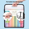 image:imageCaydo Scrapbook Paper Storage Organizer Pink Expanding Paper Folio for 12 x 12 Sheets Scrapbook Storage with Transparent Portable Handle for Holding Scrapbooking Vinyl CardstockBluePinkBlack