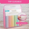 image:imageCaydo Scrapbook Paper Storage Organizer Pink Expanding Paper Folio for 12 x 12 Sheets Scrapbook Storage with Transparent Portable Handle for Holding Scrapbooking Vinyl CardstockPink