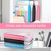 image:imageCaydo Scrapbook Paper Storage Organizer Pink Expanding Paper Folio for 12 x 12 Sheets Scrapbook Storage with Transparent Portable Handle for Holding Scrapbooking Vinyl CardstockBluePinkBlack