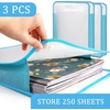 image:imageCaydo Scrapbook Paper Storage Organizer Pink Expanding Paper Folio for 12 x 12 Sheets Scrapbook Storage with Transparent Portable Handle for Holding Scrapbooking Vinyl CardstockBlue