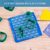 image:imageCaydo Silk Screen Stencils for Polymer Clay 12 PCS Reusable Silkscreen Print with 2 Squeegee Working with Clay Earrings Cutters for Printing on Clay Earrings Decoration6 x 38 inch