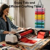 image:imageCaydo Vinyl Roll Holder with 12 Compartment Hooks and Strap Wall Mounting Vinyl Roll Storage Organizer for Vinyl Roll Gift Wrap Craft Paper for Home Closet Single Sided