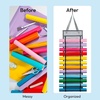 image:imageCaydo Vinyl Roll Holder with 12 Compartment Hooks and Strap Wall Mounting Vinyl Roll Storage Organizer for Vinyl Roll Gift Wrap Craft Paper for Home Closet Single Sided