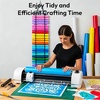 image:imageCaydo Vinyl Roll Holder with 24 Compartment Hooks and Strap Wall Mounting Vinyl Roll Storage Organizer for Gift Wrap Craft Paper for Home Closet Single Sided