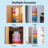 image:imageCaydo Vinyl Roll Holder with 48 Compartment Hooks and Strap Double Side Wall Mounting Vinyl Roll Storage Organizer for Gift Wrap Craft Paper for Home Closet Double Sided