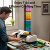 image:imageCaydo Vinyl Roll Holder with 60 Compartment Hooks and Strap Double Side Wall Mounting Vinyl Roll Storage Organizer for Gift Wrap Craft Paper for Home Closet Double Sided