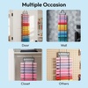 image:imageCaydo Vinyl Roll Holder with 60 Compartment Hooks and Strap Double Side Wall Mounting Vinyl Roll Storage Organizer for Gift Wrap Craft Paper for Home Closet Double Sided