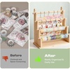 image:imageCaydo Washi Tape Organizer amp Sticker Organizer 4Tier Wooden Display Rack for Craft Storage Sticker Rolls Ribbons amp Bracelets for Sticker Collectors Planner Enthusiasts and Vendors