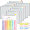 image:imageCaydo 12 Pieces Scrapbook Paper Storage with Sticky Index Tabs for Holding 12 x 12 Inch Scrapbooking Cardstock Vinyl Paper Photos and File12