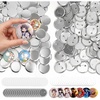 image:imageCaydo 200 PCS Button Maker Supplies 125 Inch32mm Badge Maker Supplies Pin Maker SuppliesMetal Blanks Metal Pin Back Clear Film amp Blank Paper for Button Machine for DIY Crafts225 Inch58mm