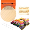 image:imageCaydo 21 Speedweve Hooks Darning Loom with 50 Color Darning Threads Instruction Weave Tools Weaving Loom for Repair Jeans Socks DIY Artful Patterns