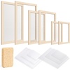 image:imageCaydo 3 Pieces Paper Making Frame Kit Papermaking Mould and Deckle with Mesh Absorbent Paper and Sponge for Adults Supplies5 x 7 Inches 75 x 98 Inches 98 x 13 InchesA4 A5 A6