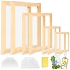 image:imageCaydo 3 Pieces Paper Making Frame Kit Papermaking Mould and Deckle with Mesh Absorbent Paper and Sponge for Adults Supplies5 x 7 Inches 75 x 98 Inches 98 x 13 InchesA4 A5 A6 A7