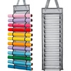 image:imageCaydo Vinyl Roll Holder with 12 Compartment Hooks and Strap Wall Mounting Vinyl Roll Storage Organizer for Vinyl Roll Gift Wrap Craft Paper for Home Closet Single Sided