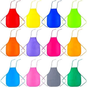 image:imageCaydo 12 Pieces 12 Colors Childrens Artists Fabric Aprons for Kitchen Classroom Community Event Crafts and Art Painting Activity