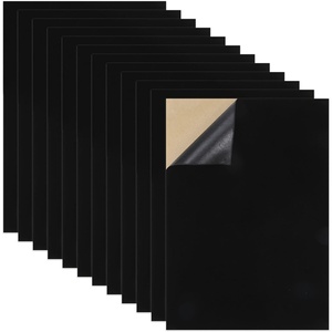 image:imageCaydo 12PCS Black Self Adhesive Felt Sheets Soft Velvet Sticky Back Felt for Jewelry Box and Drawer Liner Art and Craft MakingA4 SizeBlack