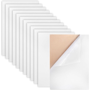 image:imageCaydo 12PCS White Self Adhesive Felt Sheets Soft Velvet White Felt Sheets with Adhesive Backing for DIY ProjectsJewelry Box and Drawer Liner and Holiday Decorations A4 SizeWhite