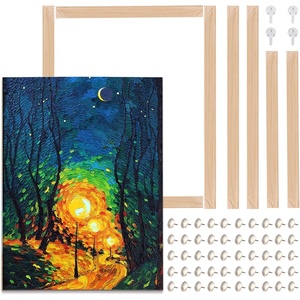 image:imageCaydo 2 Pack Canvas Stretcher Bars Kit 12x16 Inch Removable Canvas Wooden Frames for Prints Oil Paintings Paint by Numbers amp Poster