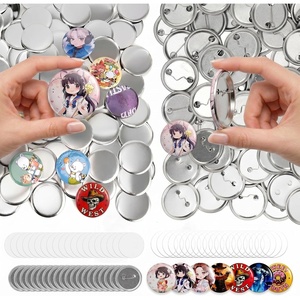 image:imageCaydo 200 PCS Button Maker Supplies 125 Inch32mm Badge Maker Supplies Pin Maker SuppliesMetal Blanks Metal Pin Back Clear Film amp Blank Paper for Button Machine for DIY Crafts125 Inch32mm
