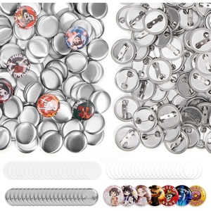 image:imageCaydo 200 PCS Button Maker Supplies 125 Inch32mm Badge Maker Supplies Pin Maker SuppliesMetal Blanks Metal Pin Back Clear Film amp Blank Paper for Button Machine for DIY Crafts1 Inch25mm