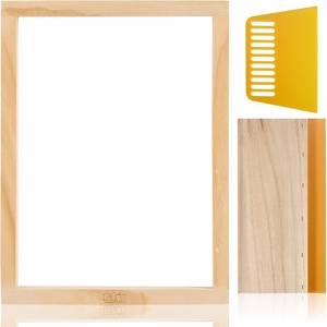 image:imageCaydo 3 Pieces 3 Sizes Screen Printing Squeegee 75 Durometer Wooden Ink Scraper for Screen Printing Fabric 59 Inch 94 Inch and 137 Inch10 x 14 Inch