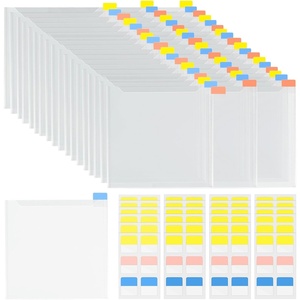image:imageCaydo 36PCS 6x6inch Scrapbook Paper Storage with 60PCS Sticky Index Tabs for Holding Scrapbook Paper Cardstock Vinyl Sheets