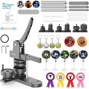 image:imageCaydo Button Maker Machine Multiple Sizes 1125225 Inch Pin Maker Machine Kit 3 in 1 Button Press Machine Making Kit with Maker Supplies for Fridge Magnet Keychain Bottle Opener DIY Crafts1125225 Inch