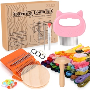 image:imageCaydo Speedweve Darning Mini Loom Kits Machine with 50 Color Threads Sock Darning Mushroom Egg Complete Darning Kit for Beginners Quickly Mending Jeans Socks DIY Artful Patterns Repair Clothes
