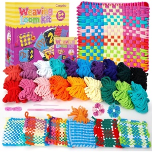 image:imageCaydo Weaving Loom Kit Toys Pot Holder Loom Kits Includes 448 16 Colors Craft Loops and Matching Tools DIY Art and Craft for Adults Potholder Loom Activity for GiftWeaving Loom Kits